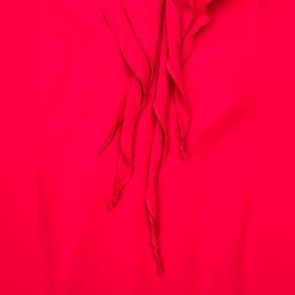 Liz Ann Moda Elegancia y Estilo beautiful red dress with low V Neck Size 32 - Picture 5 of 10